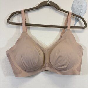 Honeylove Women’s Crossover Bra Size XL Wireless Back Closure Removable Pads